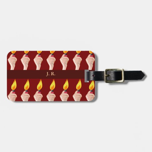 Rock Concert Fun Times Epic Lighter Pattern Bagagelabel (Voorkant horizontaal)