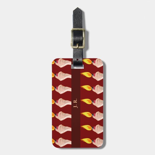 Rock Concert Fun Times Epic Lighter Pattern Bagagelabel (Voorkant verticaal)