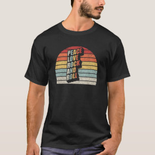 Rock Concert Retro Peace Rock en Rol T-shirt