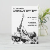 Rock concert verjaardag kaart (Staand voorkant)