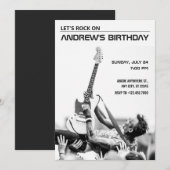 Rock concert verjaardag kaart (Voorkant / Achterkant)