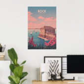 Rock Cornwall Reisposter Poster (Thuiskantoor)