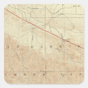 Rock Creek-vierhoek met San Andreas Rift Vierkante Sticker