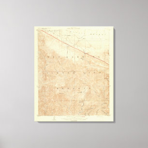 Rock Creek vierhoek toont San Andreas Rift Canvas Afdruk