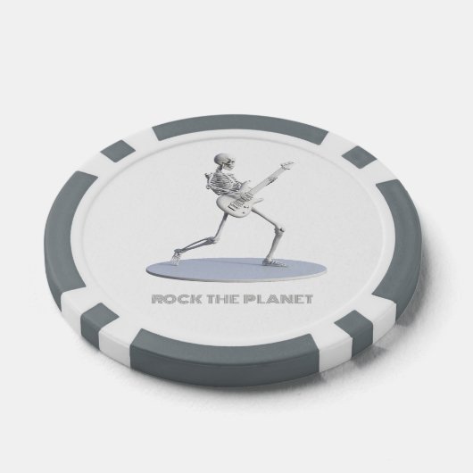 Rock de planeet poker chips (Enkel)