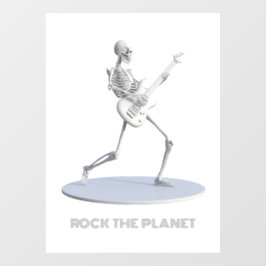 Rock de planeet raamsticker