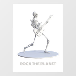 Rock de planeet raamsticker
