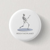 Rock de planeet ronde button 3,2 cm (Voorkant)