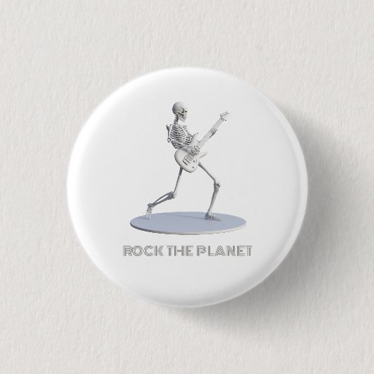 Rock de planeet ronde button 3,2 cm (Voorkant)