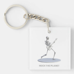 Rock de planeet sleutelhanger