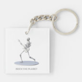 Rock de planeet sleutelhanger (Achterkant)