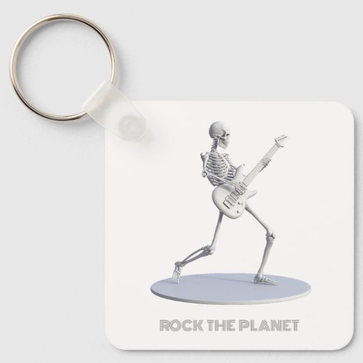 Rock de planeet sleutelhanger (Voorkant)