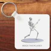 Rock de planeet sleutelhanger (Voorkant)