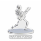 Rock de planeet sticker (Voorkant)