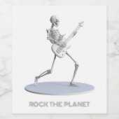 Rock de planeet wijn etiket (Enkel label)