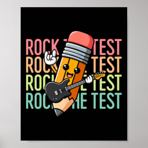 Rock De Test Dag Leraar Testdag Motivatie Poster