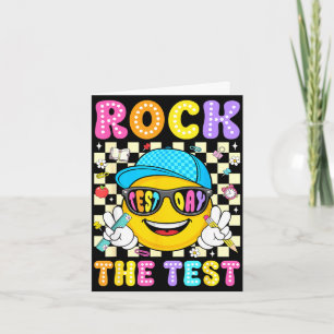 Rock de test glimlach gezicht zonnebril leraar sch kaart