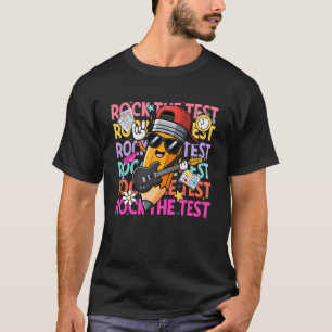 Rock De Test Grappige Potlood Test Dag Jongen Meis T-shirt