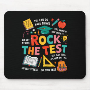 Rock De Test Grappige Testdag Leraar Student Te Muismat