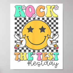 Rock De Test Motivatie Test Dag Smile Face Tes Poster
