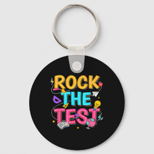 Rock de test Motivatie testdag voor de leraar Sleutelhanger
