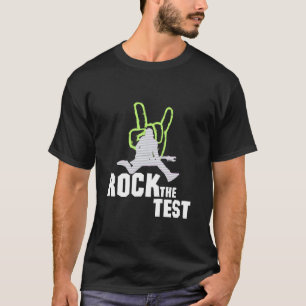Rock de test Schud de test en speel rockmuziek leu T-shirt