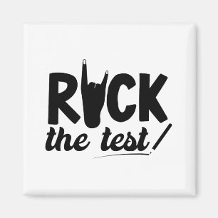 Rock de test Testdag examen voor leraar leerling Magneet