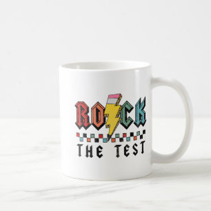 Rock de test testdag Shirten voor docent Mannen w Koffiemok