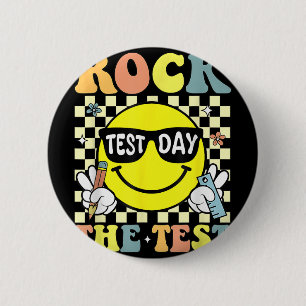 Rock De Test Testen Motivatie Docent Ronde Button 5,7 Cm