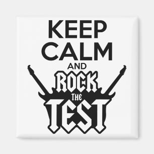 Rock de testdag leraar testen idee school magneet
