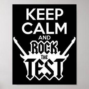 Rock de testdag leraar testen staat idee school poster