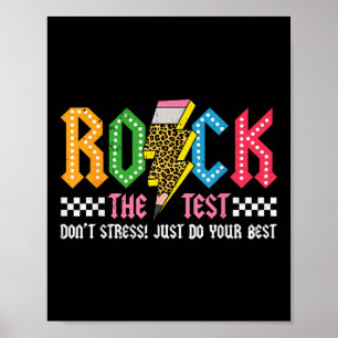 Rock de testdag niet stress ABCD Alphabe Poster