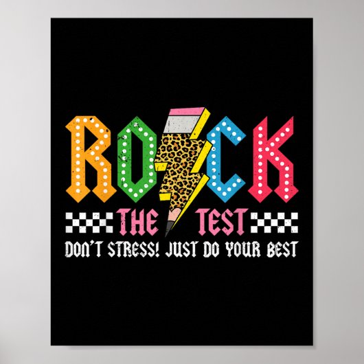 Rock de testdag niet stress ABCD Alphabe Poster (Voorkant)