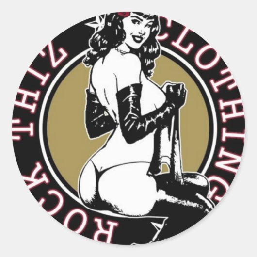 Rock Deze Kleding Pinup Meisje Stickers (Voorkant)