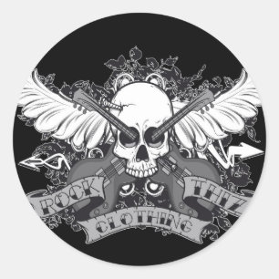 Rock deze kleding schedel & vleugels Stickers