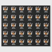 Rock en Bowl Funny Bowling Pun Dark BG Cadeaupapier (Vlak)