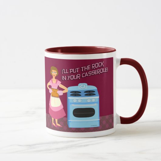 Rock en Casserole Kitsch Fun Retro Humor Mok (Rechts)