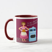 Rock en Casserole Kitsch Fun Retro Humor Mok (Links)