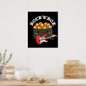 Rock en Roe Funny Sushi Rock en Roll Pun Darl BG Poster (Keuken)