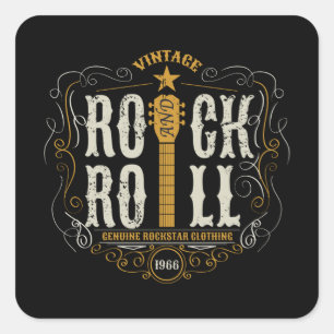ROCK EN ROL VIERKANTE STICKER