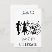 ROCK EN ROLL ALL OCCASION PARTY INVITATION KAART (Voorkant / Achterkant)