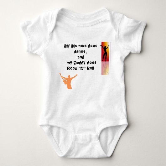 Rock- en Roll-Baby Bodysuit (Voorkant)