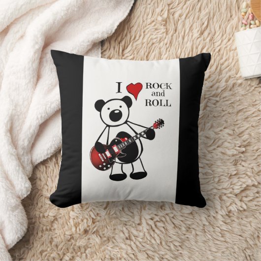 Rock en Roll Baby Rocker Kinder Guitar Teddy Bear Kussen (Deken)