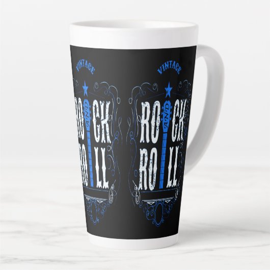  Rock en Roll Blue Latte Mok (Rechterhoek)
