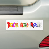 Rock- en Roll-Bumpersticker (wit) Bumpersticker (Op auto)