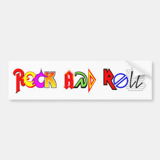 Rock- en Roll-Bumpersticker (wit) Bumpersticker