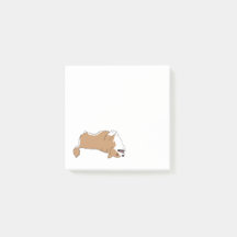 Rock en Roll Corgi Post It Notes
