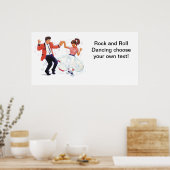 Rock- en Roll-dansbanner Poster (Keuken)