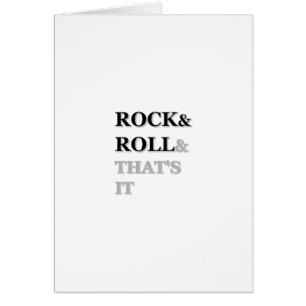 Rock en Roll en dat is het