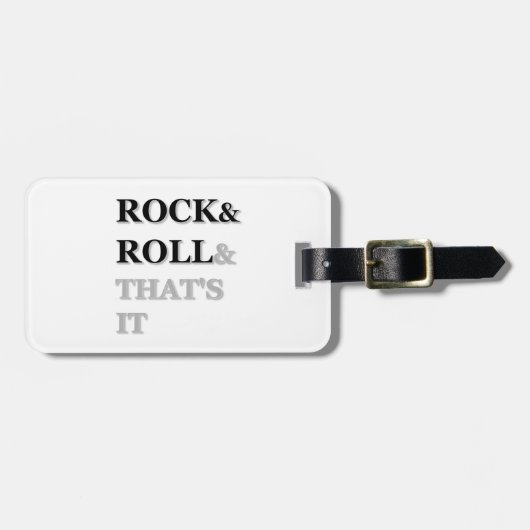 Rock en Roll en dat is het Bagagelabel (Voorkant horizontaal)